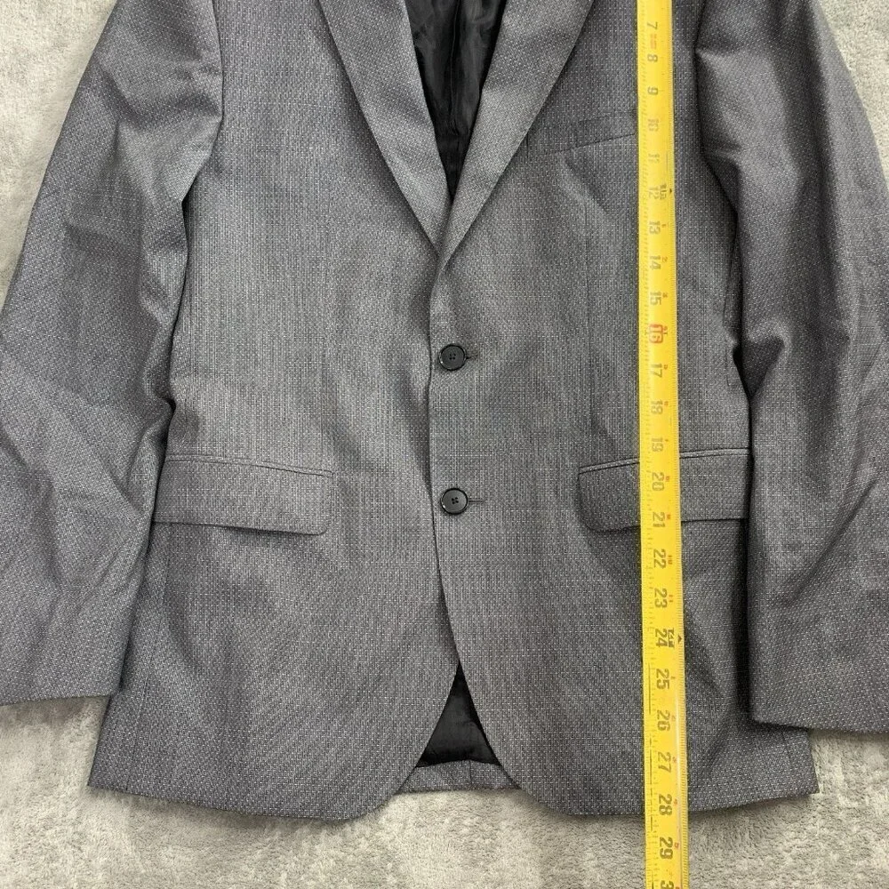 Boss Hugo Blazer Jacket Mens 40 R Jefferey Simmons182 Lanificio Di Tollegno Gray